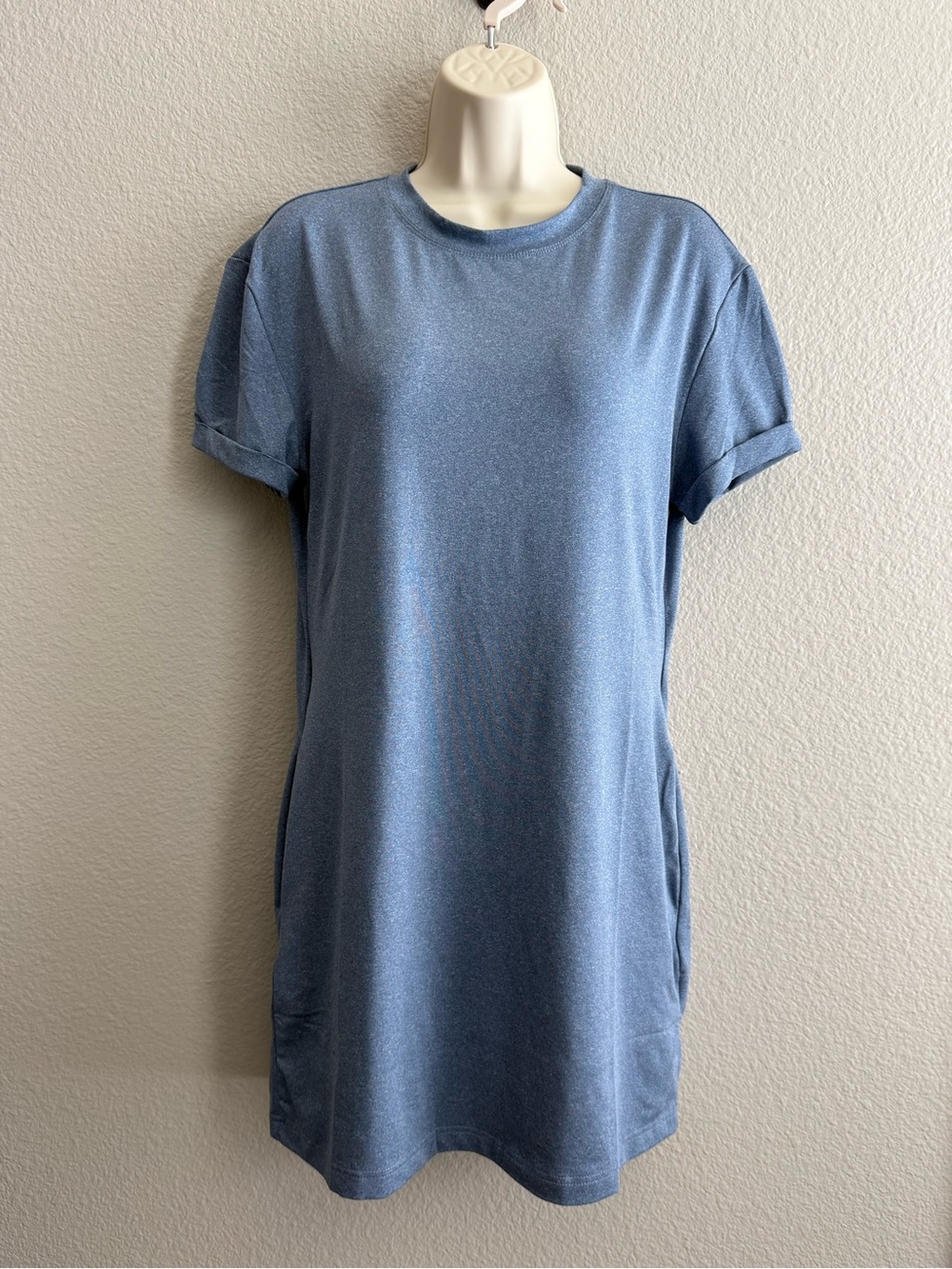 Everyday Short Sleeve Blue T-Shirt Dress